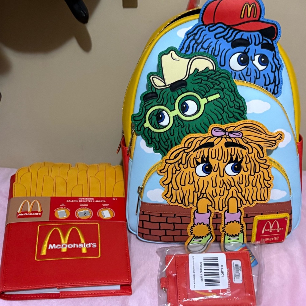 Easter Sale! Loungefly McDonald’s fry guys 3pc set new with tags!